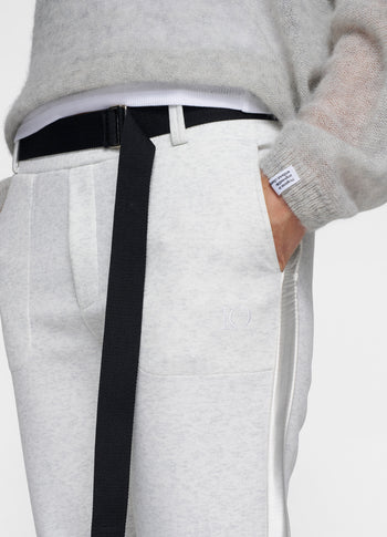 belted pants neoprene | white melee