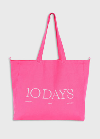 canvas 10DAYS shopper | bright pink