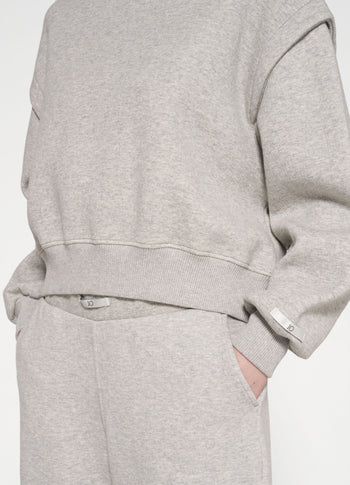 loose fit sweater | light grey melee