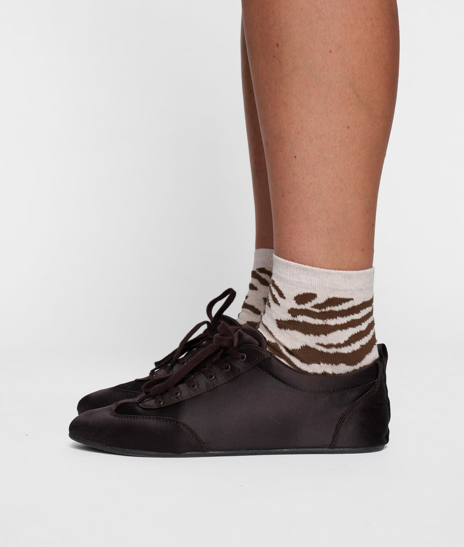 short socks zebra | soft white melee