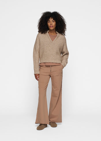 flared jogger | fudge