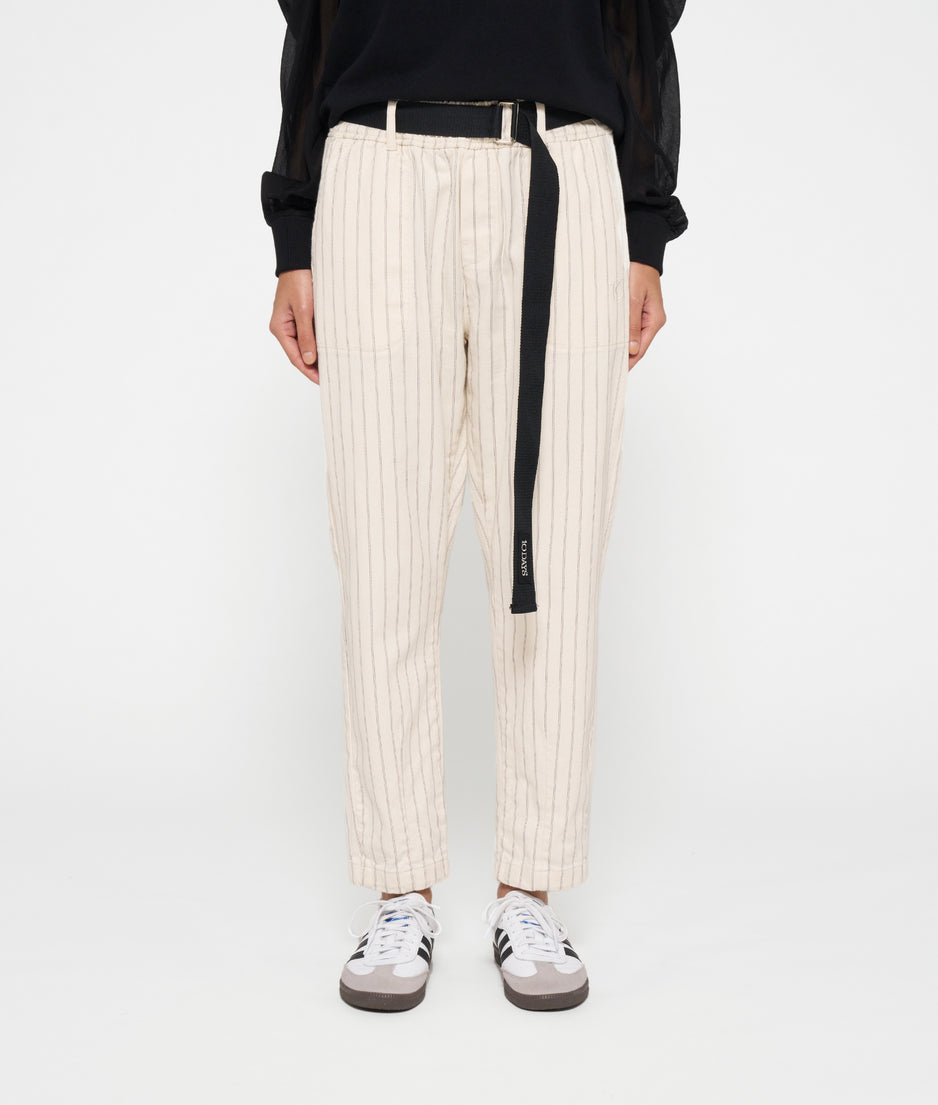 belted pants pinstripe | light natural