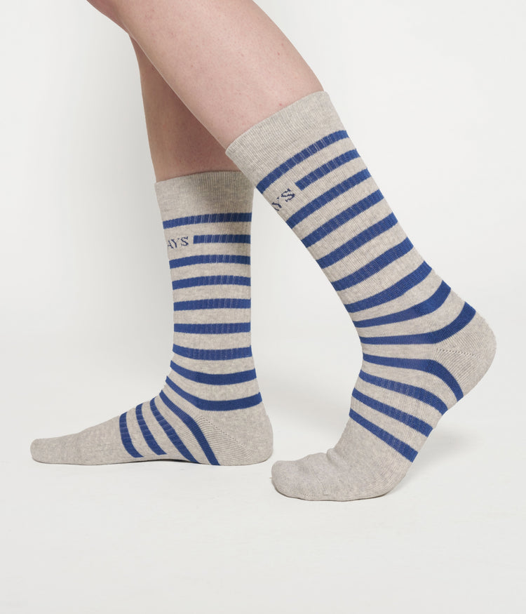 long socks stripes | light grey melee