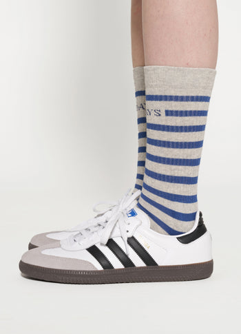 long socks stripes | light grey melee