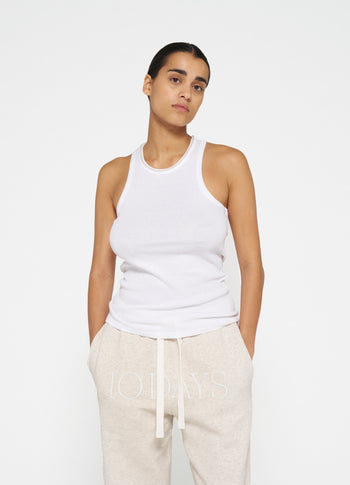 the tank top pearls | white