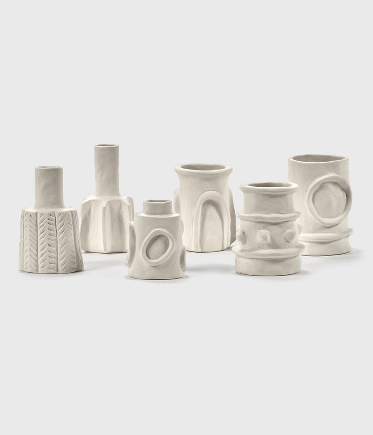 Vase set 6 Molly 11CM | soft beige