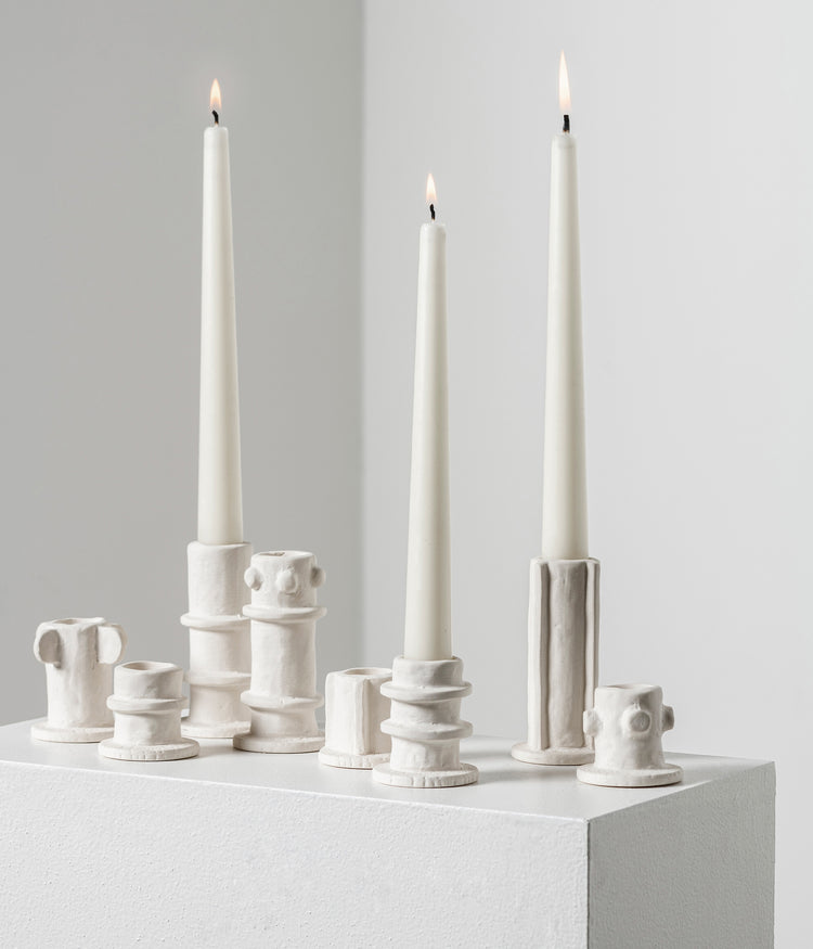 Candle holder 01 set 3 Molly 4CM | soft beige